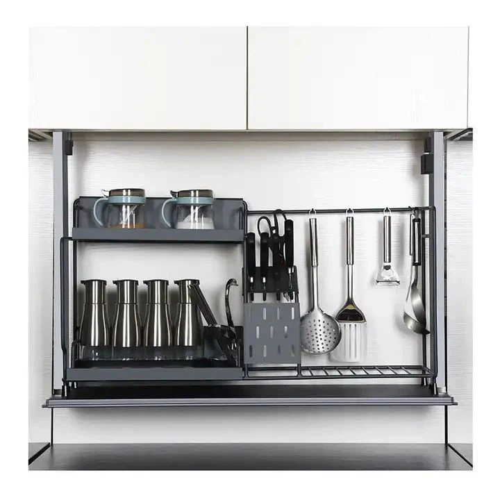 Kitchen Utensil Lift Storage Cabinet